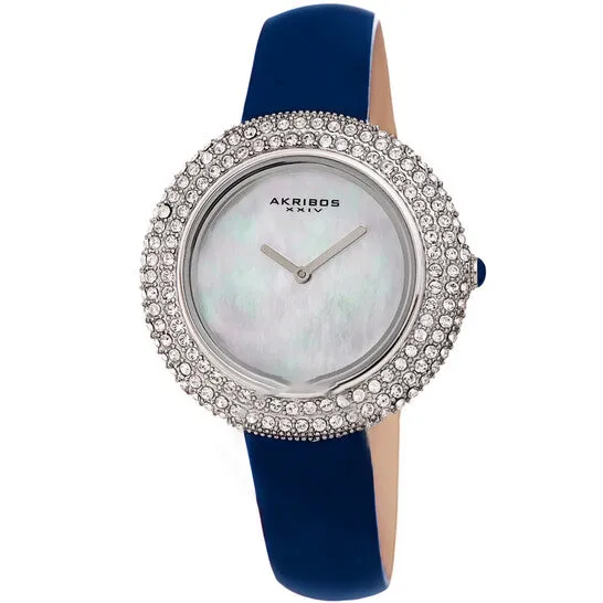 Original Akribos XXIV Quartz Crystal White Dial Ladies Watch AK1049BU JMS always Watches Original Akribos XXIV Quartz Crystal White Dial Ladies Watch AK1049BU JMS always Watches