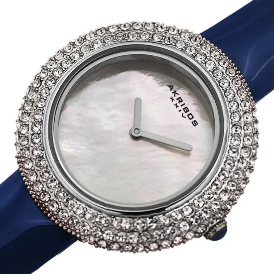 Original Akribos XXIV Quartz Crystal White Dial Ladies Watch AK1049BU JMS always Watches Original Akribos XXIV Quartz Crystal White Dial Ladies Watch AK1049BU JMS always Watches