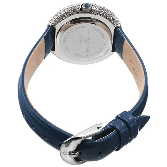 Original Akribos XXIV Quartz Crystal White Dial Ladies Watch AK1049BU JMS always Watches Original Akribos XXIV Quartz Crystal White Dial Ladies Watch AK1049BU JMS always Watches