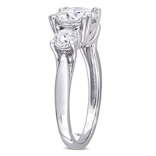 Original Amour 10k White Gold 2 45 CT TGW Created White Moissanite 3 Stone Ring JMS always Rings Original Amour 10k White Gold 2 45 CT TGW Created White Moissanite 3 Stone Ring JMS always Rings