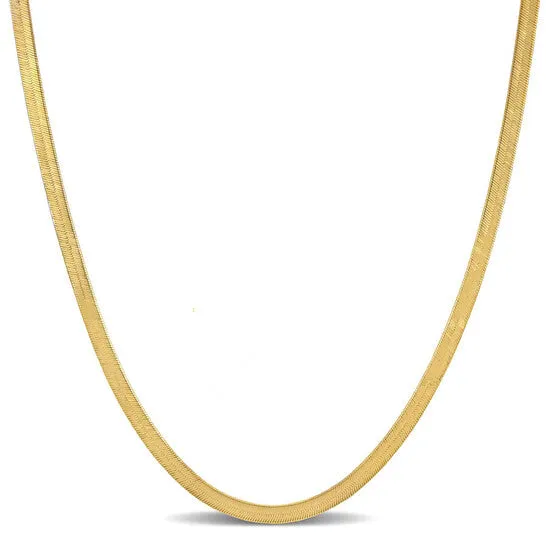 Original AMOUR 35mm Flex Herringbone Chain Necklace In 10K Yellow Gold 16 In JMS always Necklaces Original AMOUR 35mm Flex Herringbone Chain Necklace In 10K Yellow Gold 16 In JMS always Necklaces