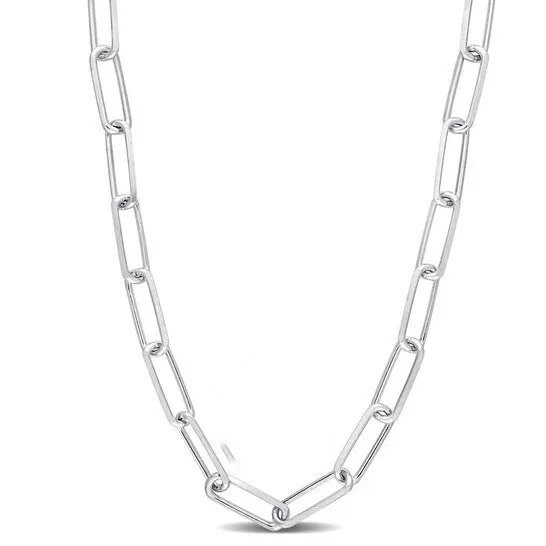 Original AMOUR 5mm Diamond Cut Paperclip Chain Necklace In Sterling Silver 16 In JMS always Necklaces Original AMOUR 5mm Diamond Cut Paperclip Chain Necklace In Sterling Silver 16 In JMS always Necklaces