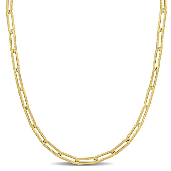 Original AMOUR 63mm Textured Paperclip Chain Necklace In 10K Yellow Gold 34 In JMS always Necklaces Original AMOUR 63mm Textured Paperclip Chain Necklace In 10K Yellow Gold 34 In JMS always Necklaces
