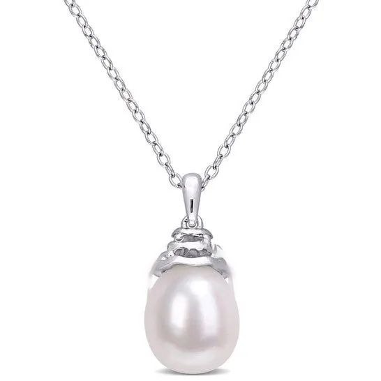 Original AMOUR 885mm Freshwater Cultured Pearl Drop Pendant with Chain In Sterling Silver JMS always Necklaces Original AMOUR 885mm Freshwater Cultured Pearl Drop Pendant with Chain In Sterling Silver JMS always Necklaces