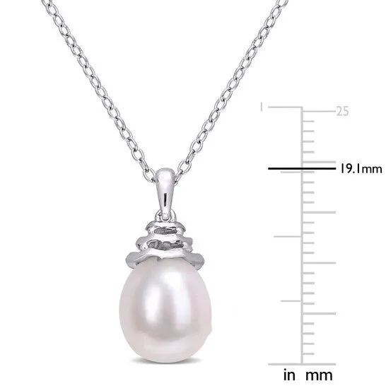 Original AMOUR 885mm Freshwater Cultured Pearl Drop Pendant with Chain In Sterling Silver JMS always Necklaces Original AMOUR 885mm Freshwater Cultured Pearl Drop Pendant with Chain In Sterling Silver JMS always Necklaces