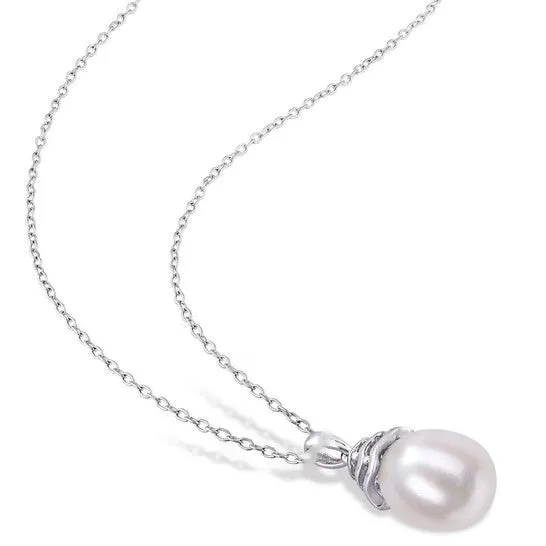 Original AMOUR 885mm Freshwater Cultured Pearl Drop Pendant with Chain In Sterling Silver JMS always Necklaces Original AMOUR 885mm Freshwater Cultured Pearl Drop Pendant with Chain In Sterling Silver JMS always Necklaces