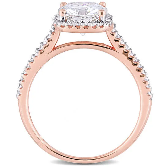 Original Amour Ladies 14k Rose Gold 2 Ct Cushion Cut White Diamond Pave Ring JMS always Rings Original Amour Ladies 14k Rose Gold 2 Ct Cushion Cut White Diamond Pave Ring JMS always Rings
