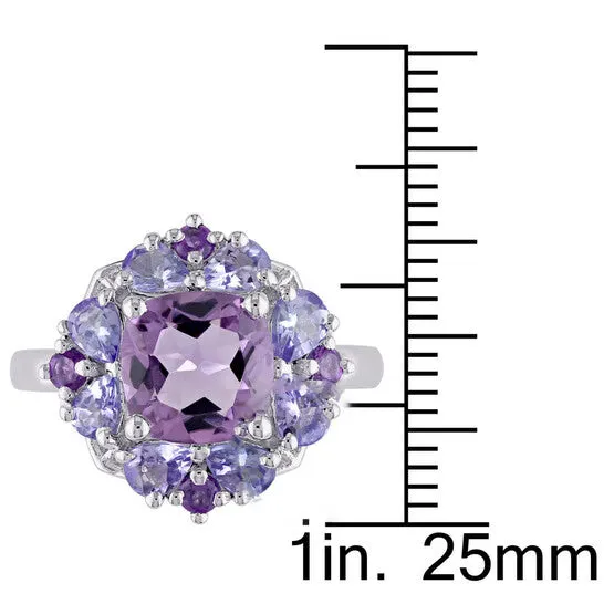 Original Amour Sterling Silver 3 CT TGW Amethyst And Tanzanite Halo Ring JMS always Rings Original Amour Sterling Silver 3 CT TGW Amethyst And Tanzanite Halo Ring JMS always Rings