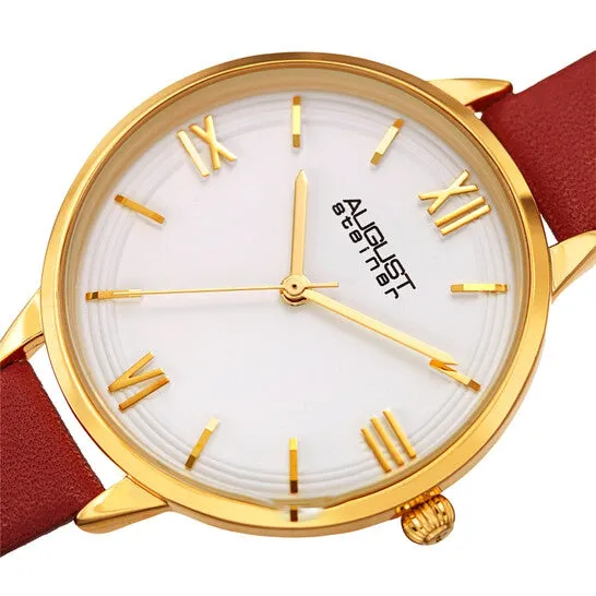 Original August Steiner Quartz White Dial Ladies Watch AS8263RD JMS always Watches Original August Steiner Quartz White Dial Ladies Watch AS8263RD JMS always Watches