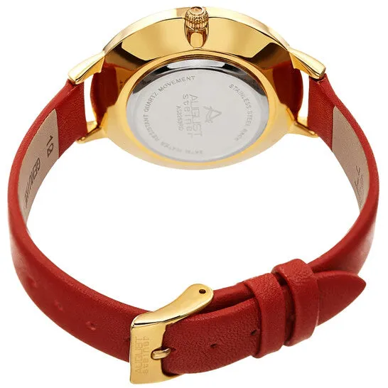 Original August Steiner Quartz White Dial Ladies Watch AS8263RD JMS always Watches Original August Steiner Quartz White Dial Ladies Watch AS8263RD JMS always Watches