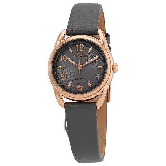 Original Citizen Drive Grey Dial Gray Leather Ladies Watch FE121805H JMS always Watches Original Citizen Drive Grey Dial Gray Leather Ladies Watch FE121805H JMS always Watches