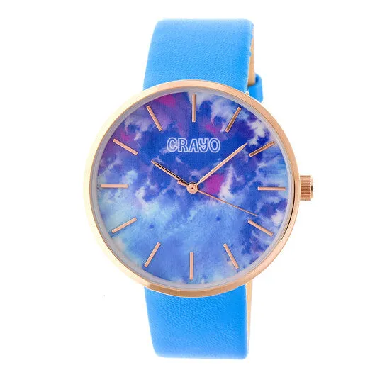 Original Crayo Swirl Multicolor Dial Blue Powder Leatherette Watch CRACR4204 JMS always Watches Original Crayo Swirl Multicolor Dial Blue Powder Leatherette Watch CRACR4204 JMS always Watches