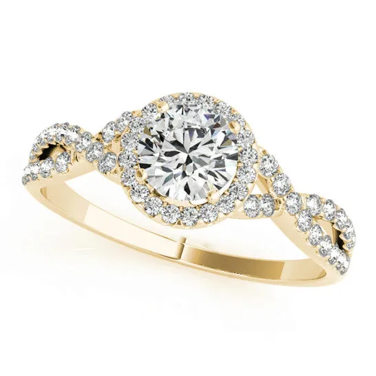 Original Maulijewels Halo Diamond Engagement Bridal Ring Set in 14K Solid Yellow Gold with 050 Carat diamonds JMS always Rings Original Maulijewels Halo Diamond Engagement Bridal Ring Set in 14K Solid Yellow Gold with 050 Carat diamonds JMS always Rings