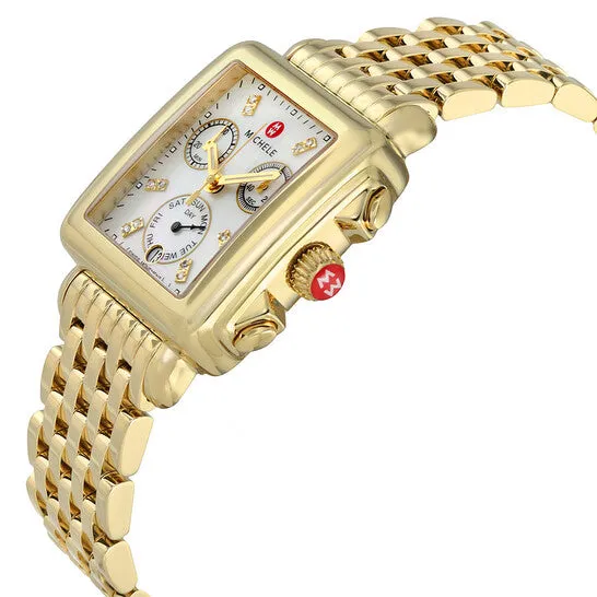 Original Michele Deco Day Diamond Yellow Goldtone Ladies Watch MWW06P000016 JMS always Rings Original Michele Deco Day Diamond Yellow Goldtone Ladies Watch MWW06P000016 JMS always Rings