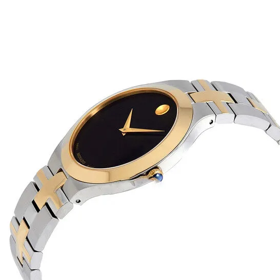 Original Movado Juro Quartz Black Dial Twotone Mens Watch 0607443 JMS always Rings Original Movado Juro Quartz Black Dial Twotone Mens Watch 0607443 JMS always Rings
