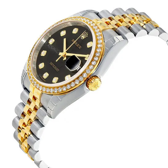 Original Rolex Datejust Black Dial Ladies 18 Carat Yellow Gold and Stainless Steel Watch 116243BKJDJ JMS always Bracelets Original Rolex Datejust Black Dial Ladies 18 Carat Yellow Gold and Stainless Steel Watch 116243BKJDJ JMS always Bracelets