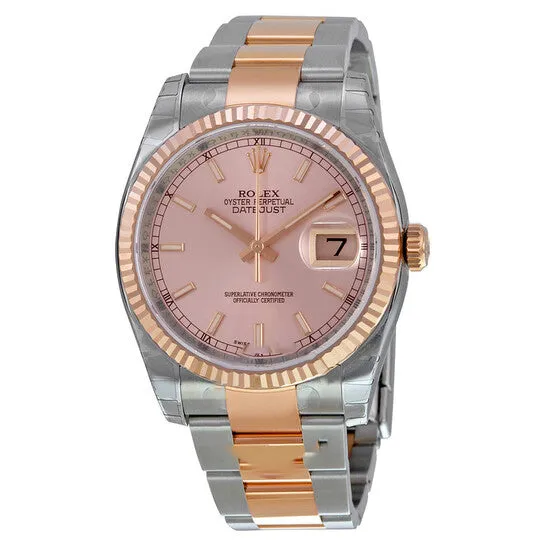 Original Rolex Oyster Perpetual Datejust 36 Pink Champagne Dial Stainless Steel and 18K Everose Gold Bracelet Automatic Mens Watch 116231PSO JMS always Bracelets Original Rolex Oyster Perpetual Datejust 36 Pink Champagne Dial Stainless Steel and 18K Everose Gold Bracelet Automatic Mens Watch 116231PSO JMS always Bracelets