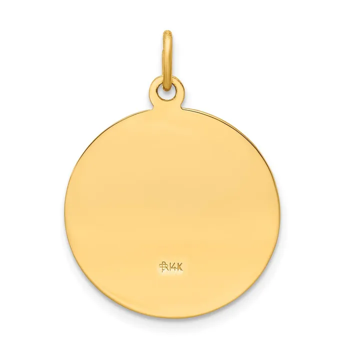 PreStyled Sets 14k Yellow Gold Saint Elizabeth Seton Medal Pendant Goldia