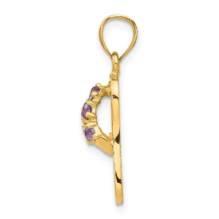 PreStyled Sets Goldia 14k Yellow Gold 3D JuneCZ Birthstone Flip Flop Pendant
