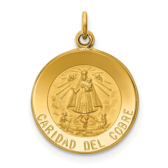 PreStyled Sets Goldia 14k Yellow Gold Caridad Del Cobre Medal Pendant