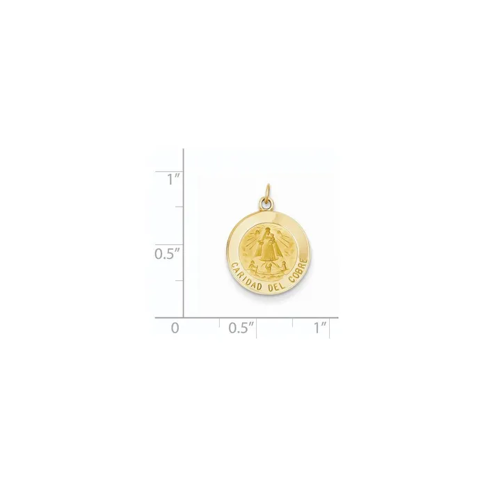 PreStyled Sets Goldia 14k Yellow Gold Caridad Del Cobre Medal Pendant