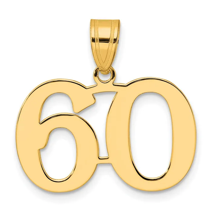 PreStyled Sets Goldia 14k Yellow Gold Polished Number 60 Pendant