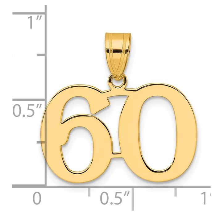 PreStyled Sets Goldia 14k Yellow Gold Polished Number 60 Pendant