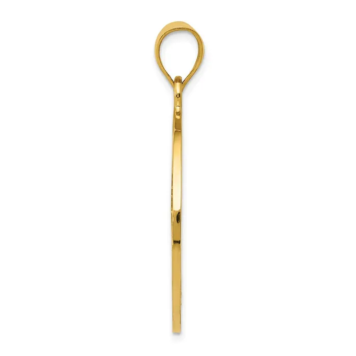 PreStyled Sets Goldia 14k Yellow Gold Solid Polished Peace Sign Pendant