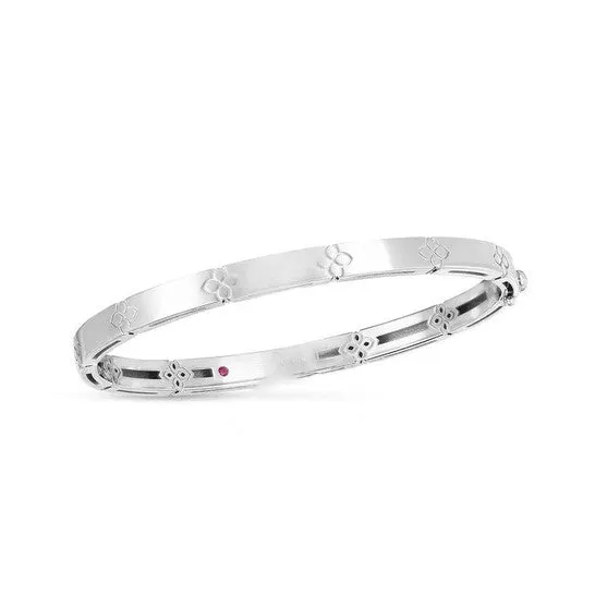 PreStyled Sets JMS always Original Roberto Coin 18k White Gold Love In Verona Narrow Width Bangle PreStyled Sets JMS always Original Roberto Coin 18k White Gold Love In Verona Narrow Width Bangle