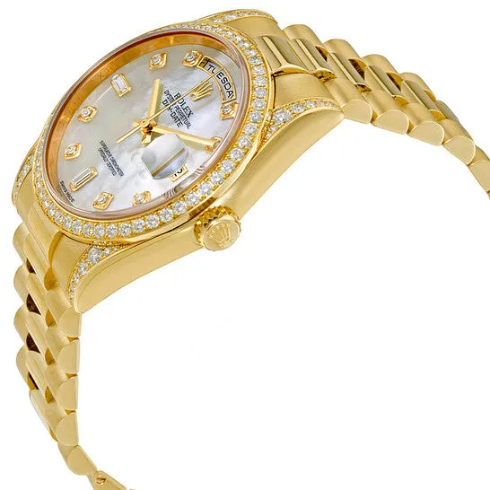 PreStyled Sets JMS always Original Rolex Oyster Perpetual Mother of Pearl Diamond 18K Yellow Gold Ladies Watch 118388MDP PreStyled Sets JMS always Original Rolex Oyster Perpetual Mother of Pearl Diamond 18K Yellow Gold Ladies Watch 118388MDP