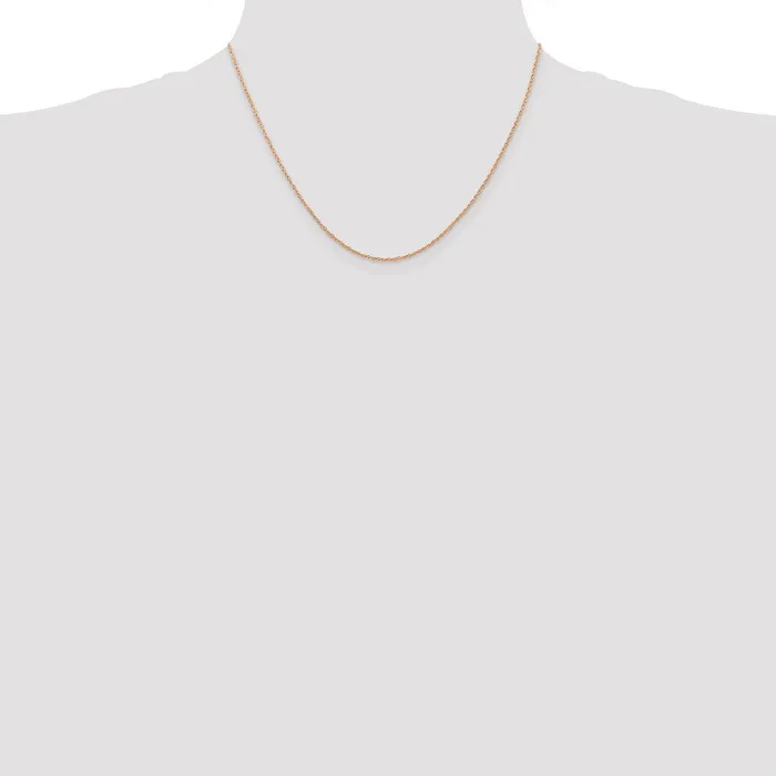 QGold Necklaces 14K Rose Gold 18 inch Carded 7mm Cable Rope with Spring Ring Clasp Chain Necklace QGold Necklaces 14K Rose Gold 18 inch Carded 7mm Cable Rope with Spring Ring Clasp Chain Necklace