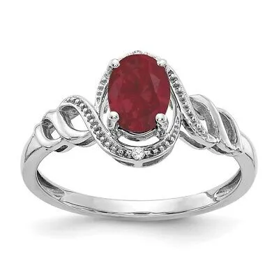 Real 7x5mm Oval Ruby u0026 Diamond Ring 14K White Gold July Birthstone Jewelry Goldiacom Rings Real 7x5mm Oval Ruby u0026 Diamond Ring 14K White Gold July Birthstone Jewelry Goldiacom Rings