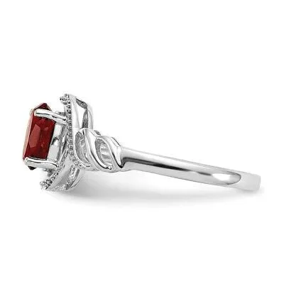 Real 7x5mm Oval Ruby u0026 Diamond Ring 14K White Gold July Birthstone Jewelry Goldiacom Rings