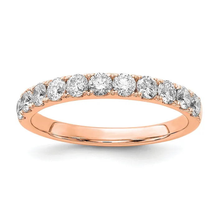 Rings 14k Rose Gold 34 Ct Lab Grown Diamond VSSI G Wedding Band Ring Goldia