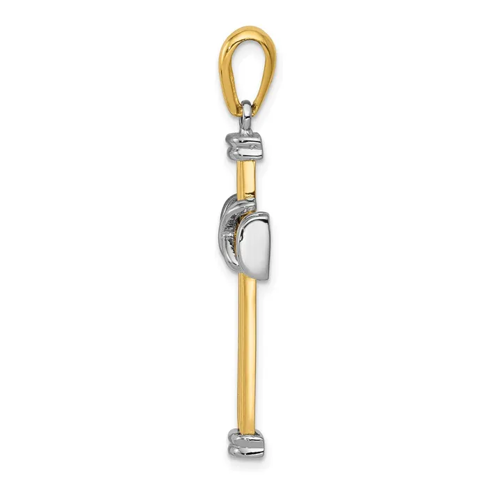Rings 14k Twotone Gold Latin Cross Pendant Goldia