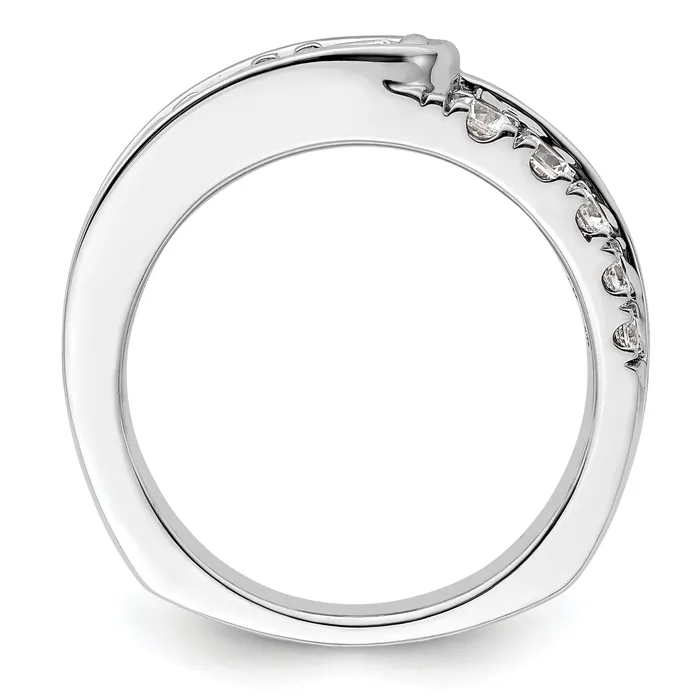 Rings 14K White Gold Lab Grown Diamond VSSI G Fancy Band Ring Goldia