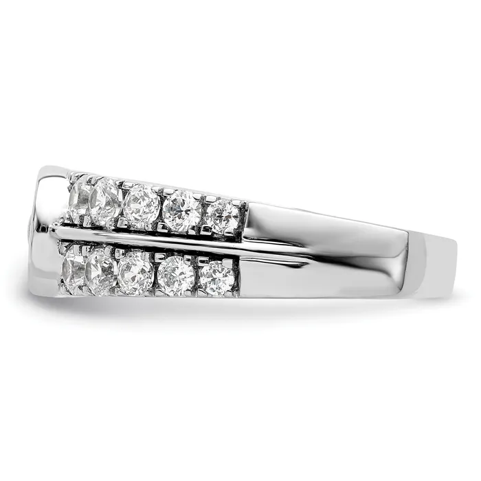Rings 14K White Gold Lab Grown Diamond VSSI G Fancy Band Ring Goldia