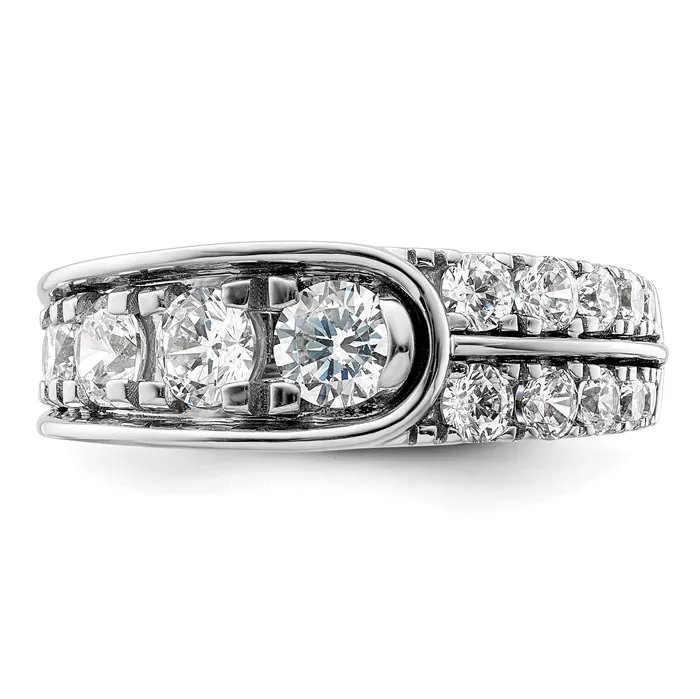 Rings 14K White Gold Lab Grown Diamond VSSI G Fancy Band Ring Goldia