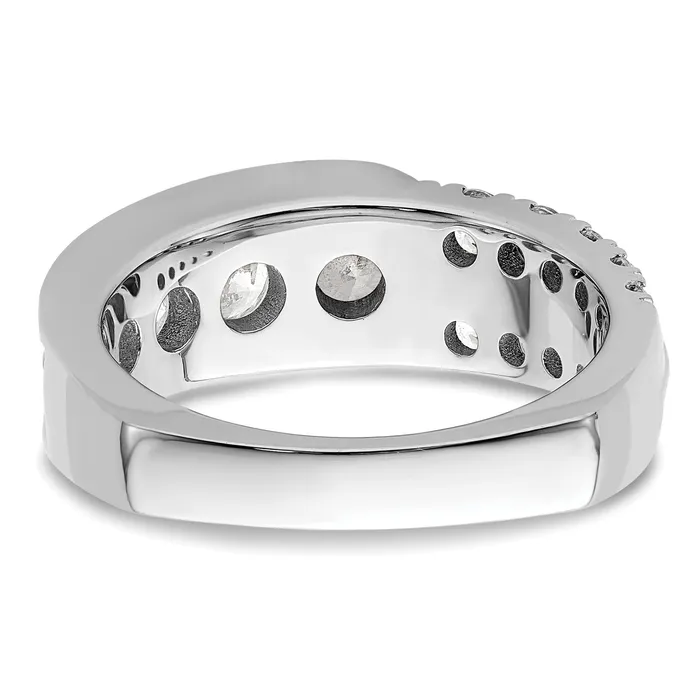 Rings 14K White Gold Lab Grown Diamond VSSI G Fancy Band Ring Goldia