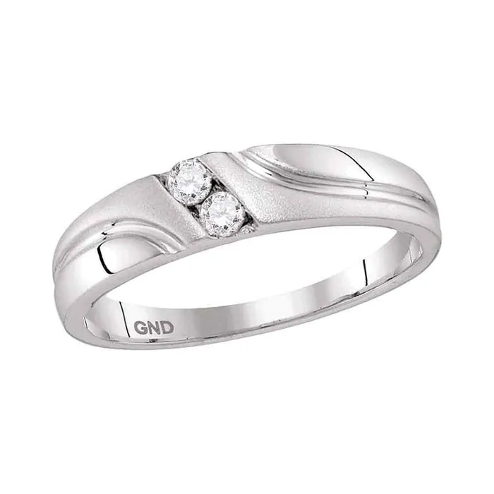 Rings 14k White Gold Round Diamond Wedding Band 16 Cttw gndatlanta