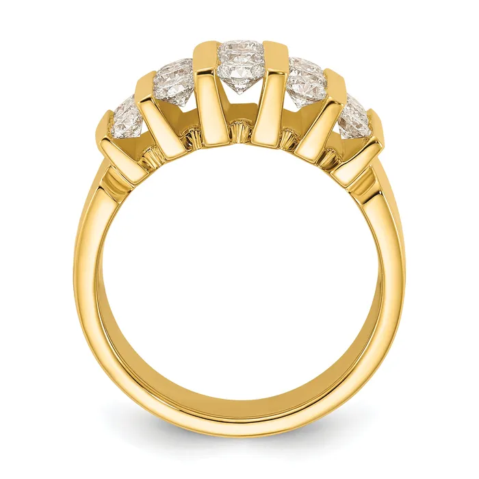 Rings 14k Yellow Gold 1 12 Ct Lab Grown Diamond VSSI Band Ring Goldia