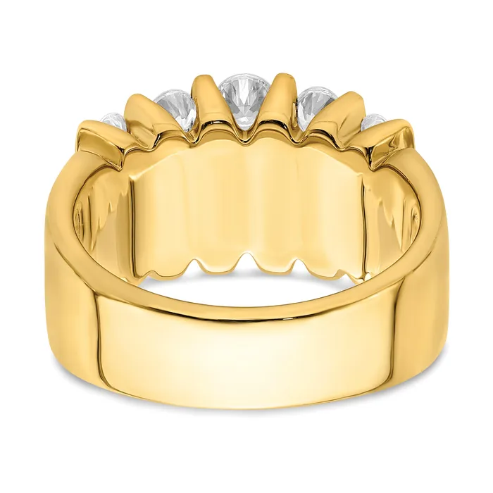 Rings 14k Yellow Gold 1 12 Ct Lab Grown Diamond VSSI Band Ring Goldia