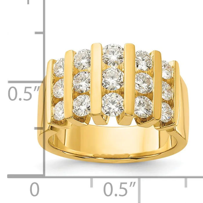 Rings 14k Yellow Gold 1 12 Ct Lab Grown Diamond VSSI Band Ring Goldia