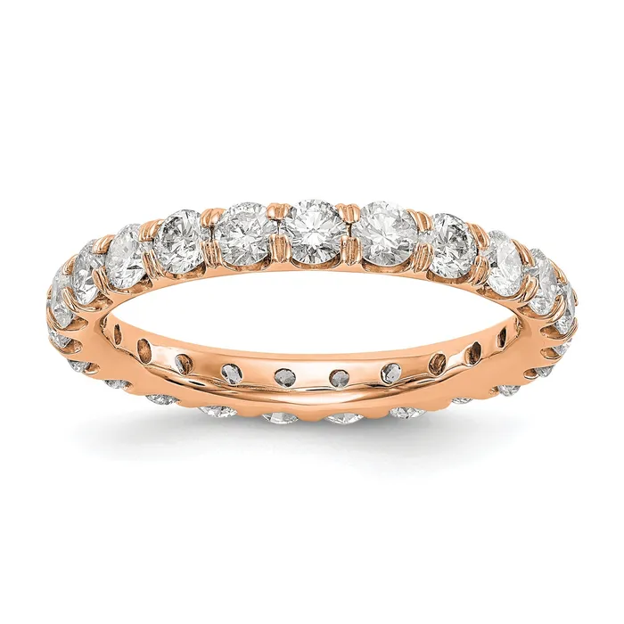 Rings 2 ct Natural Diamond Wedding Ring Womens UProng Eternity Band 14k Rose Gold Goldiacom Rings 2 ct Natural Diamond Wedding Ring Womens UProng Eternity Band 14k Rose Gold Goldiacom