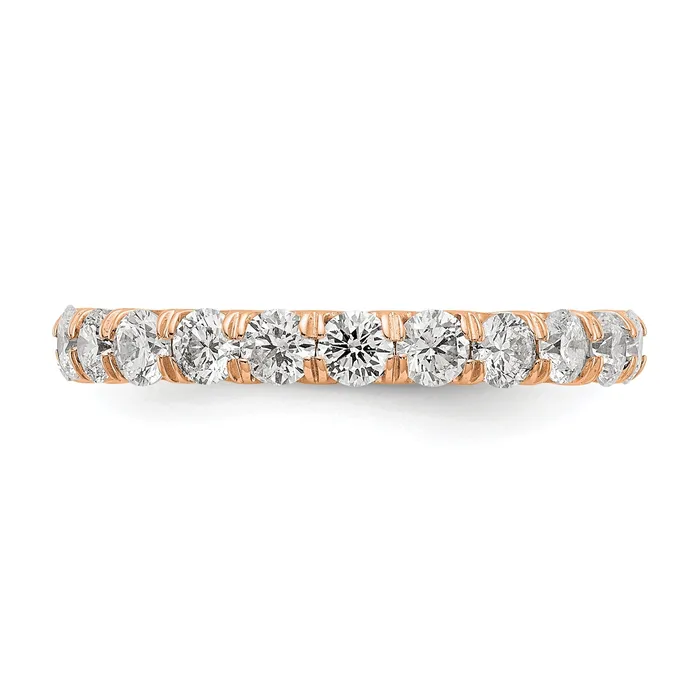 Rings 2 ct Natural Diamond Wedding Ring Womens UProng Eternity Band 14k Rose Gold Goldiacom