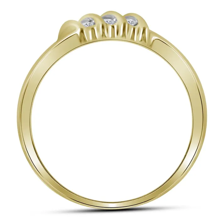 Rings gndatlanta 10k Yellow Gold Round Diamond Band Ring 16 Cttw