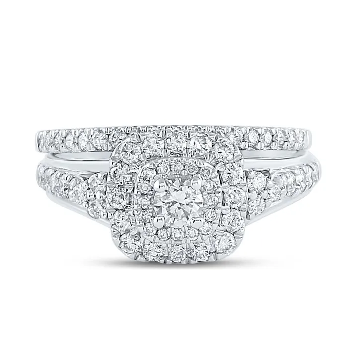 Rings gndatlanta 14k Twotone Gold Round Diamond Bridal Wedding Ring Set 1 Cttw Certified Rings gndatlanta 14k Twotone Gold Round Diamond Bridal Wedding Ring Set 1 Cttw Certified
