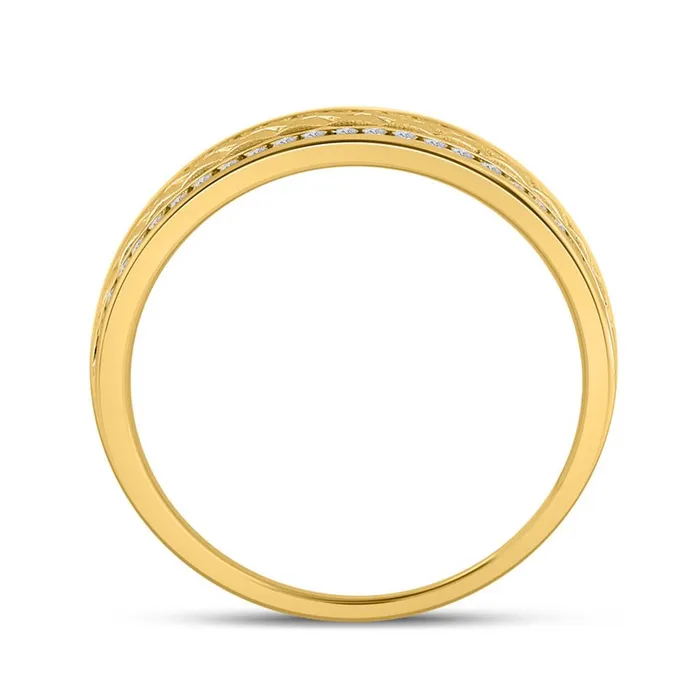 Rings gndatlanta 14k White Gold Round Diamond Wedding Braided Inlay Band Ring 13 Cttw Rings gndatlanta 14k White Gold Round Diamond Wedding Braided Inlay Band Ring 13 Cttw