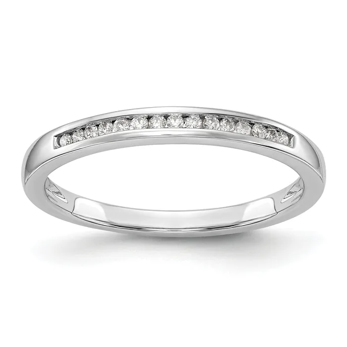 Rings Goldia 009ct CZ Solid Real 14k White Gold Wedding Wedding Band Ring Rings Goldia 009ct CZ Solid Real 14k White Gold Wedding Wedding Band Ring