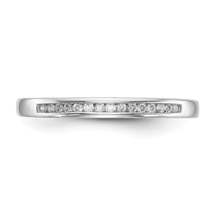 Rings Goldia 009ct CZ Solid Real 14k White Gold Wedding Wedding Band Ring